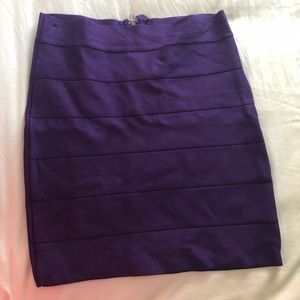 Bebe Royal Purple Bandage Skirt